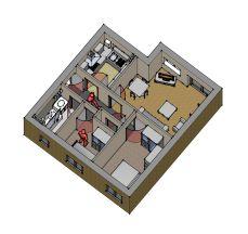 3D Flat Layout for Space Planning