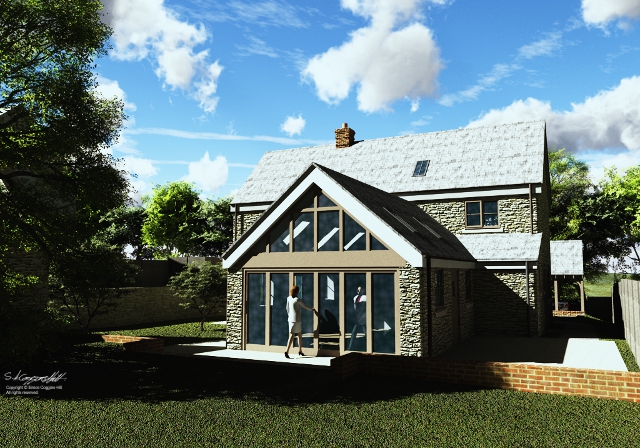 Georeferenced Rendered Image of Domestic Dwelling