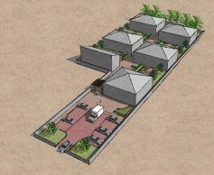 3D Site Layout in Coloured Sketch Style