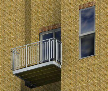 3D Visualisation of Typical Balcony